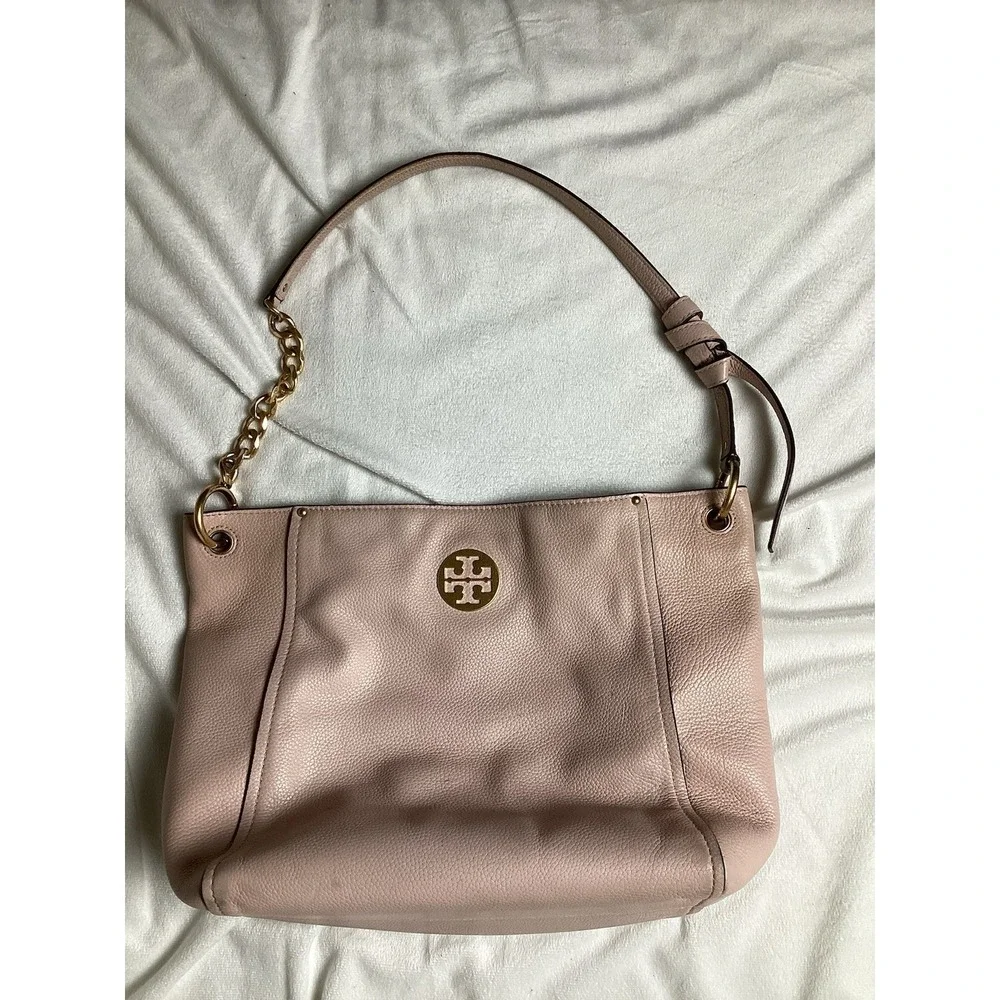 Tory Burch Everly Hobo Shoulder Bag Pink Blush Leather MSRP $498